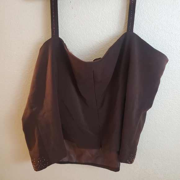 Vintage Chancelle Embroidered Floral Beaded Sleeveless Shell Tank size 22 - Picture 4 of 5